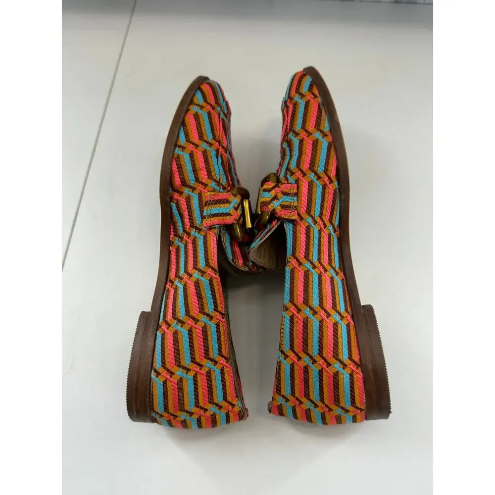 HTF Boden Snaffle Jacquard Loafers Size 37 (6.5 US) EUC